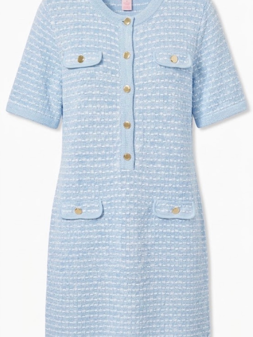 Lilly Pulitzer Theodorah Sweater Dress Bluette Metallic NWOT XL
